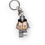 Handcrafted Leather | Mini Leather Vest with Transparent Figurine Keychain