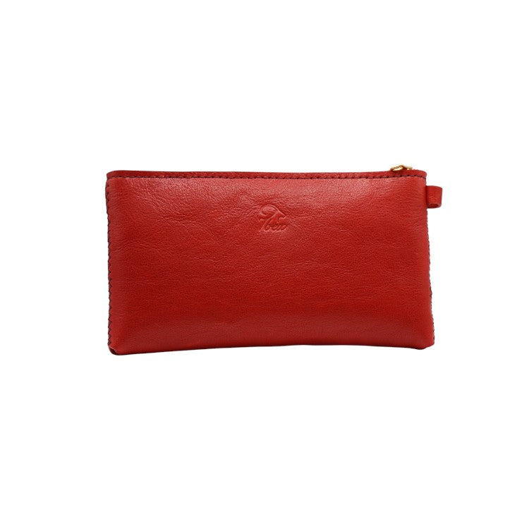 In Stock | Handcrafted Leather | Z-Leather Cash Wallet | Wkogashi Red