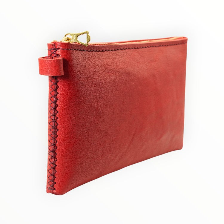 In Stock | Handcrafted Leather | Z-Leather Cash Wallet | Wkogashi Red