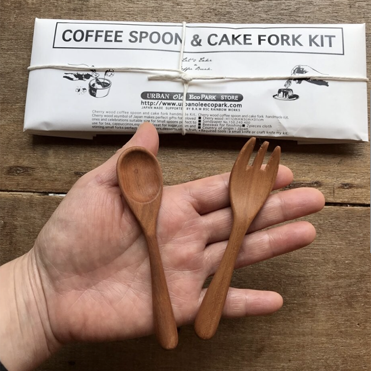 Wood Handmade Set｜Coffee Spoon & Cake Fork｜Made in Japan