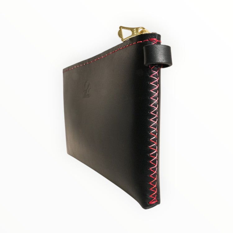ブラック☆Middle Leather Wallet In Stock | Handcrafted Leather | Z-Leather Cash Wallet